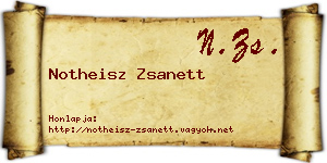 Notheisz Zsanett névjegykártya
